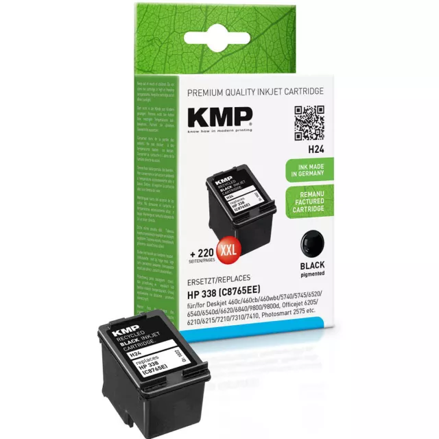 KMP H24 Tinte ERSETZT HP 338 / C8765E black