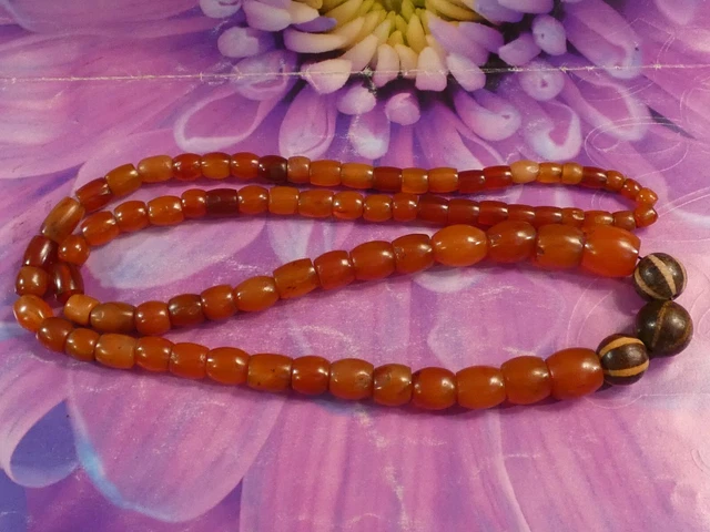 Antique Pumtek Bead And Agate Bead Mizoram Heirloom Necklace Heavy With Patina Antique Pumtek Bead And Agate Bead Mizoram Heirloom Necklace Heavy With Patina