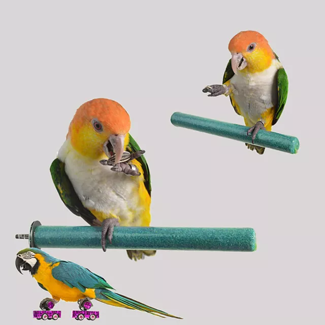 Perches Bird Cages Bird Paw Grinding Stick Wood Bird Stand Parrot Platform