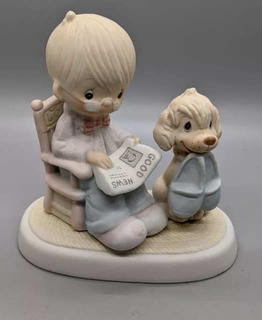 Precious Moments - Jonathan & David - Porcelain Figurine - The Perfect Grandpa