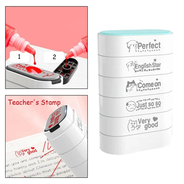 TEACHER STAMPS FOR Grading Clear Printing Homework Reward School Stamp