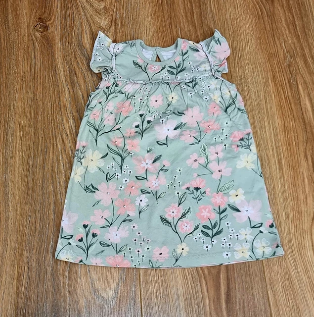 #33 Enorme pacchetto di abiti estivi per bambine età 9-12 mesi pantaloncini con pappe top 9