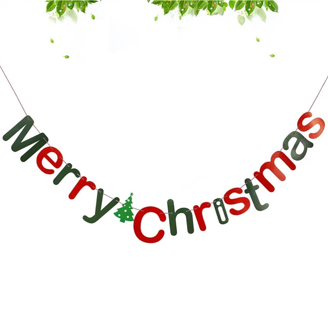 3 Meters Fühlte Frohe Weihnachten Banner Weihnachtsbaum-Banner