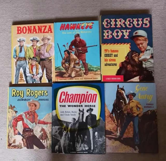 6 X Vintage Western/Cowboy Annuals
