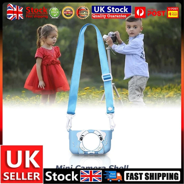 Portable Mini Cartoon Camera Cover Adjustable Silicone Shell (Blue Dog) UK