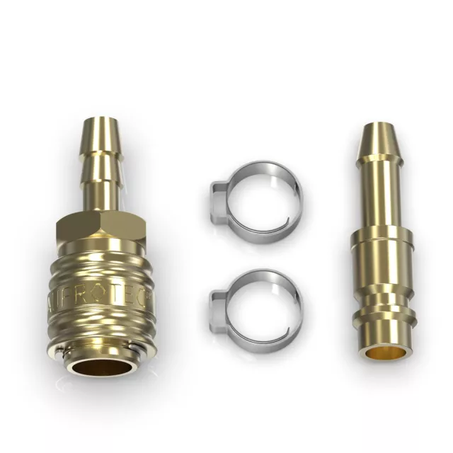 Air Comprimé Embrayage Brass 9mm Raccord de Tuyau Raccord Rapide Kit + Mamelon