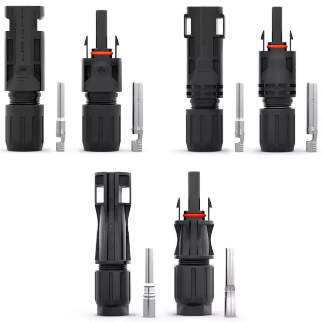 Solarstecker Solar Buchse + Stecker Kupplung Kabel 4mm²  - 10 mm²  für MC4 PV