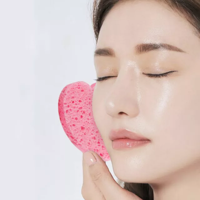 10PCS Makeup Removal Sponge Heart Shaped Face Washing Cleansing SponFE