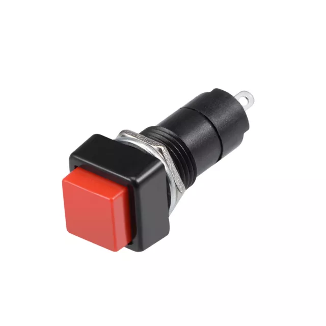 Red Momentary Push Button Switch Square Flat Button SPST NO