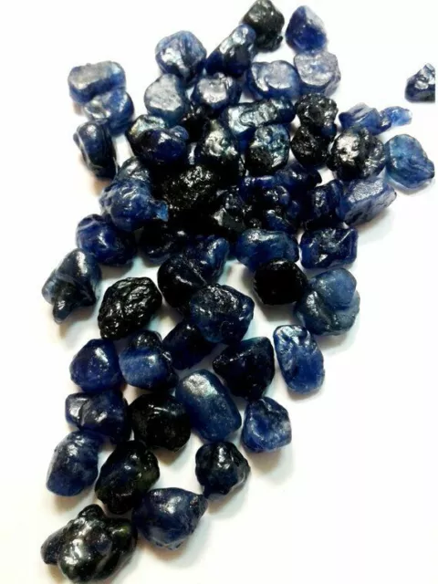 Natural Untreated Unheated Blue Sapphire Rough Loose Gemstone Lot