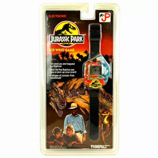 Vintage Jurassic Park 1993 Original Tiger Electronics LCD Wrist Watch Game NIP