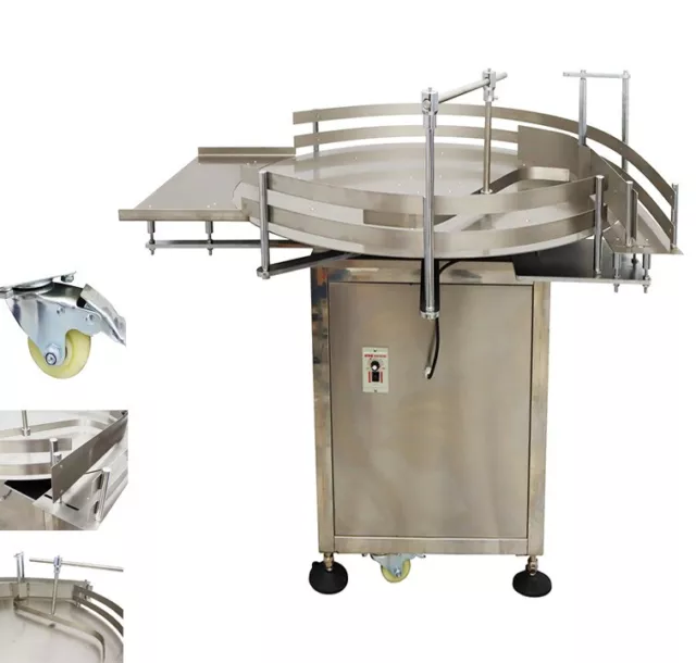 39.37'' Round Bottle Automatic Unscrambler Stainless Bottle Sorting Machine 110V