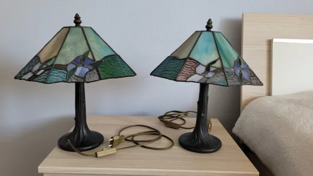 Tiffany Buntglas-Tischlampe