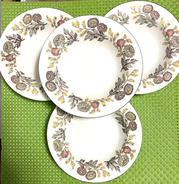 Set of 4 Wedgwood Bone China Lichfield  soup plate W4156 Made in England