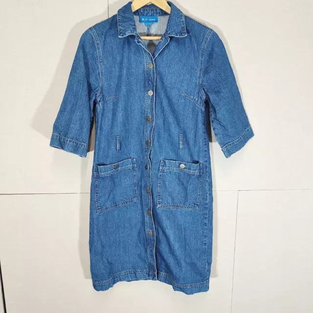 M.i.h Mih Womens Dress Blue Size S Small UK 10 Denim Lola Pure Casual Collared