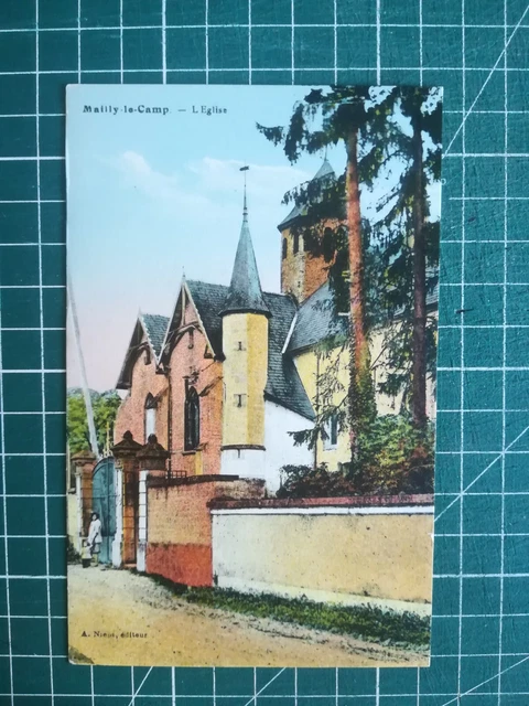 vc125 CPA WW1 Camp de Mailly - l'église