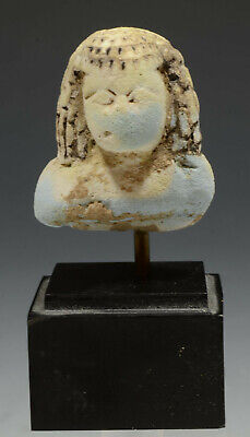 Fine Egypt Egyptian Frit Faience Bust Late Period ca. 700-300 BC