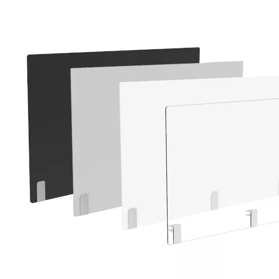 Office Desk Divider Screen with Clamps Perspex Partition