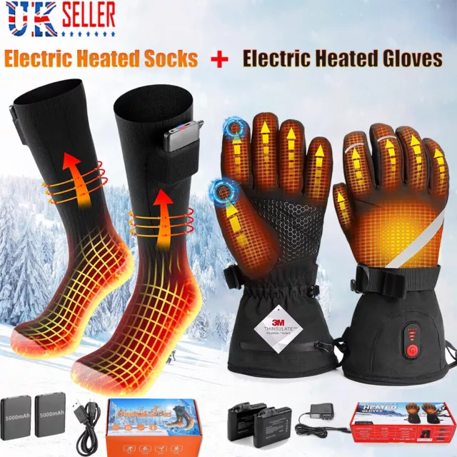 Rechargeable Battery Motorcycle Heated Gloves with Heated Socks Electric USB