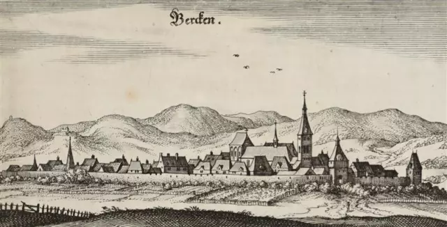 LAGARDE - Vogelschau - Matthäus Merian - Kupferstich 1643