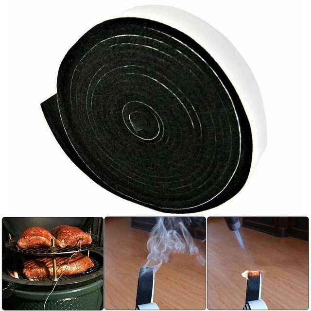 Conveniente cinta de parrilla autoadhesiva cinta de junta de barbacoa de alta temperatura para parrilla para fumadores