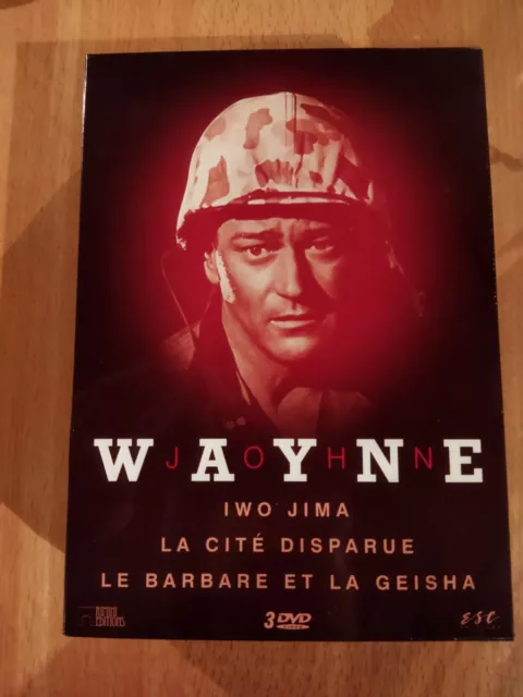 Coffret DVD Neuf / John Wayne : Le Barbare et la Geisha + Iwo Jima + La Cité dis