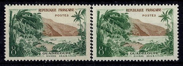 FRANCE STAMP TIMBRE 1125 " GUADELOUPE 8F VARIETE COULEUR " NEUF xx LUXE  Y139