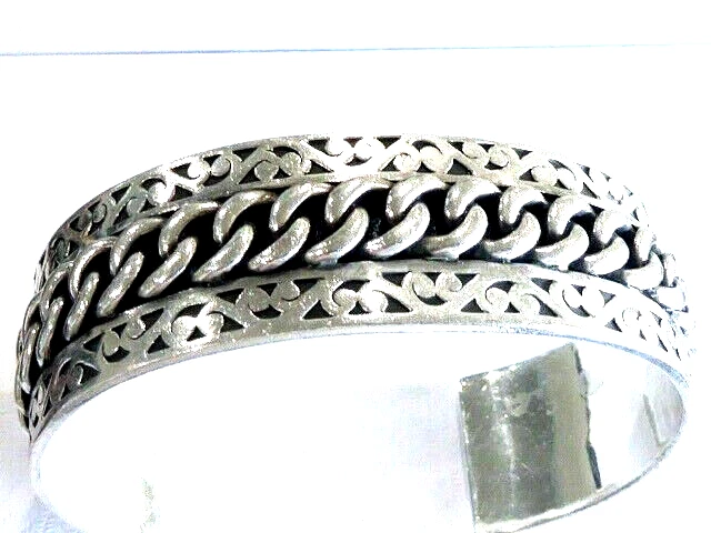 Lois Hill Sterling Silver .925 Cuff Bracelet, Outstanding Quality 7/8" wide. 65G Lois Hill Sterling Silver .925 Cuff Bracelet, Outstanding Quality 7/8" wide. 65G