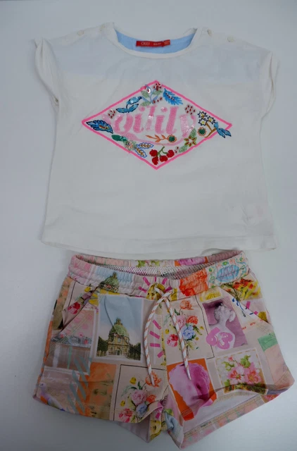 Oilily Girls 2 Piece Set Outfit Age 4 Yrs Short Sleeve Top T Shirt Shorts