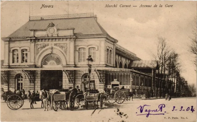 CPA NEVERS - Marche Carnot - Avenue de la Gare (293215)