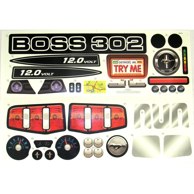 For Power Wheels For Mustang Boss (1) Left + (1) Right Wheel Tire Set W