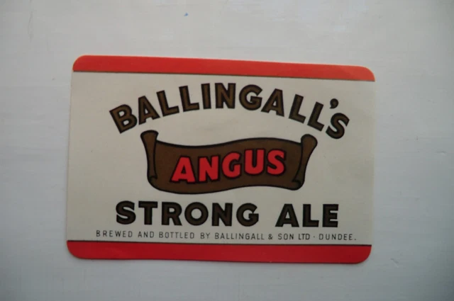 Mint Ballingall Dundee Angus Strong Ale Brewery Beer Bottle Label