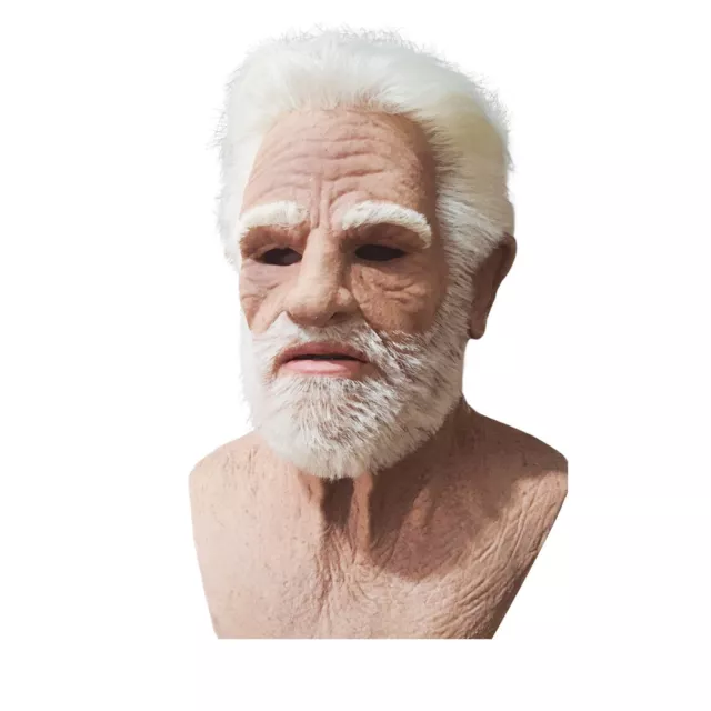 Latex Old Man Mask Male Disguise Cosplay Costume Halloween Realistic Party Masks