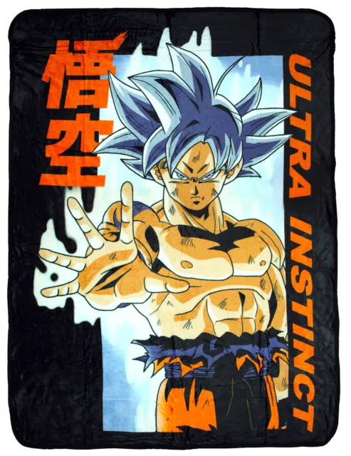 Manta de Lanza Suave y Peluche Dragon Ball Super Goku Ultra Instinto