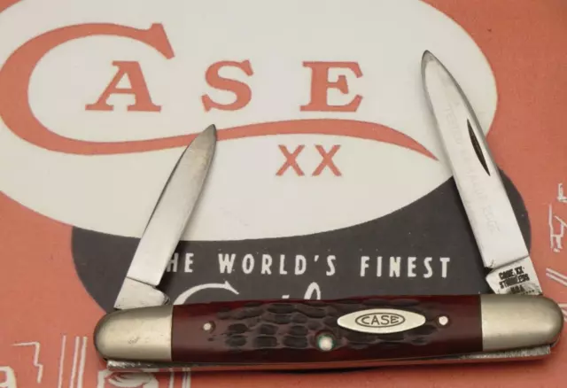 Case XX USA 10 Dot 1970 06263 SSP “Eisenhower” Penknife Chestnut Bovine Bone