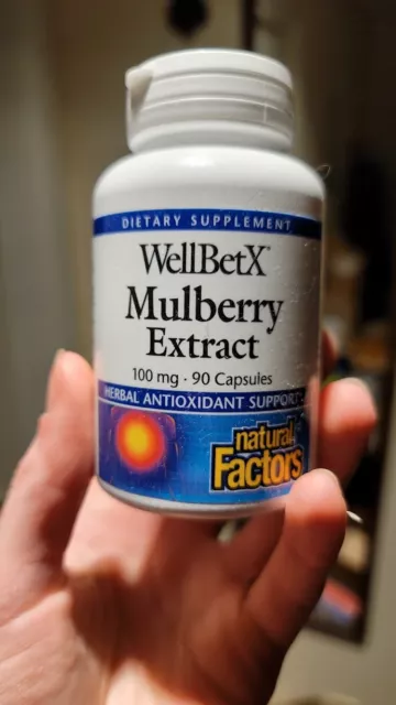 NATURAL FACTORS WELLBETX Mulberry Extract 100 mg, 90 Capsules $9.00 ...
