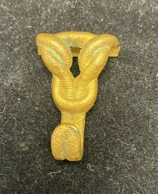Vintage Braided Brass Picture Rail Hook