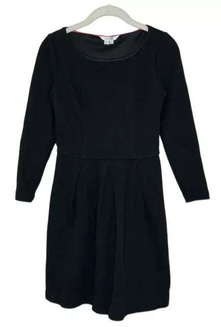 Boden Women’s Black Jersey 3/4 Sleeve Fit And Flare Dress Petite Size 4P