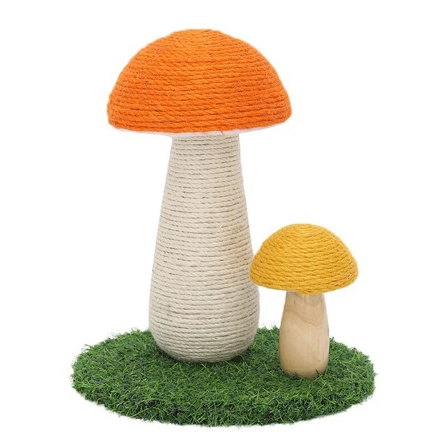 Kitten Scratching Post Cute Mushroom Theme Grinding Claws Toy for Indoor Cat