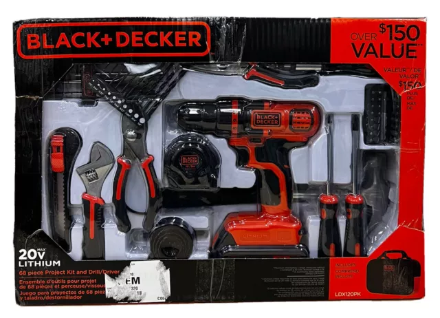 Black+decker 8V Max Home Tool Kit, 43 Pieces (BDCD8HDPK)