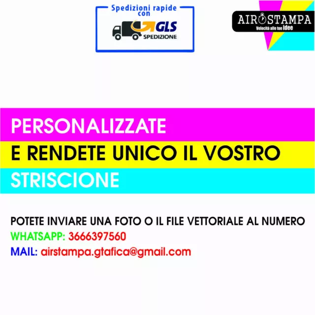 STRISCIONE PUBBLICITARIO PERSONALIZZATO 5x1 m striscioni BANNER PVC economico 2