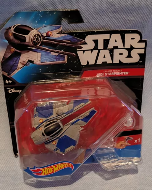 Star Wars Hot Wheels Obi-Wan Kenobi's Jedi Starfighter Veicolo astronave. Nuovo