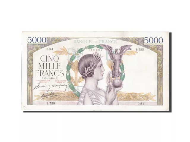 [#205752] Billet, France, 5000 Francs, 5 000 F 1934-1944 ''Victoire'', 1941, 194