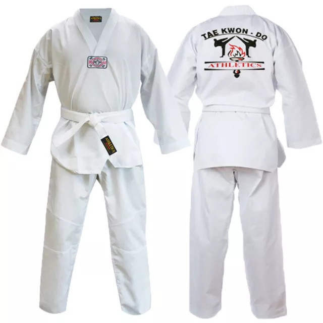 Adult Kid WTF Style Ribbed Taekwondo Polycotton Suit Dobok - Martial Arts