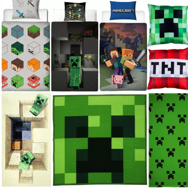 Minecraft Bedding Creeper Duvets Towel Cushion Blanket - Sold Separately