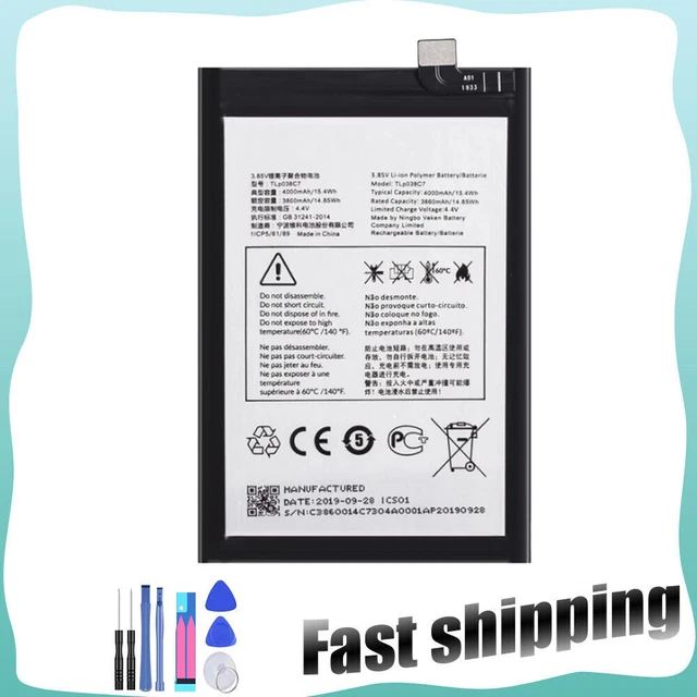 TECHTEK batteria sostituisce TLP038C7 compatibile con [ALCATEL] 5V, OT-5060A, OT-5060D