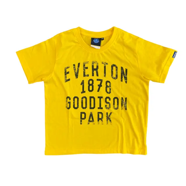 T-shirt calcio per bambini Everton (taglia 8-9y) a maniche corte gialla - nuova