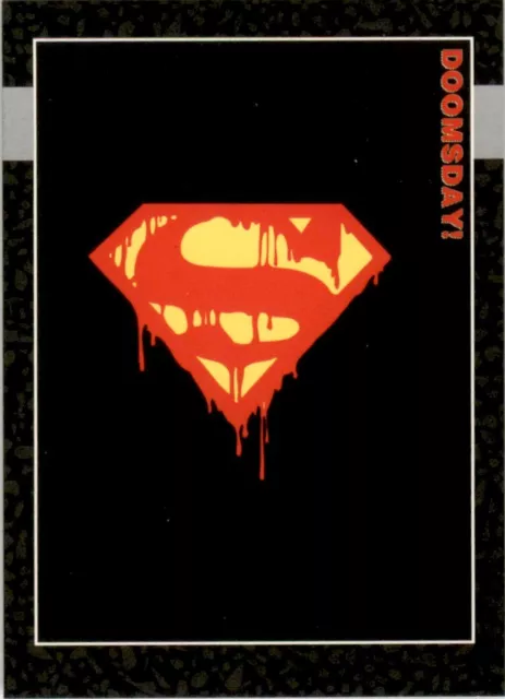 1992 SkyBox Doomsday The Death of Superman Promo Bleeding S Logo