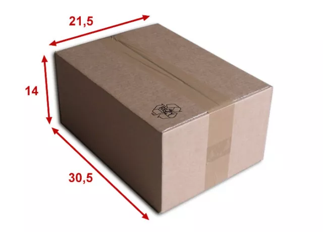 25 boîtes emballages cartons  n° 36   - 305x215x140 mm - simple cannelure