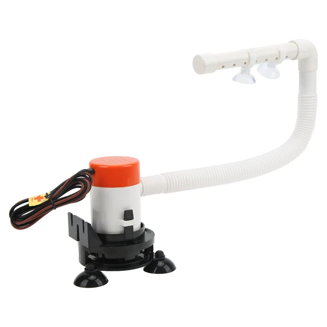 Hot Bait Pump 12V 350GPH Maximum Flow Portable Boat Tank Fish Saver Aerator For